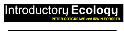 Introductory Ecology, by Peter Cotgreave and Irwin Forseth